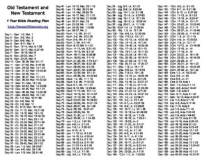 year bible plan in